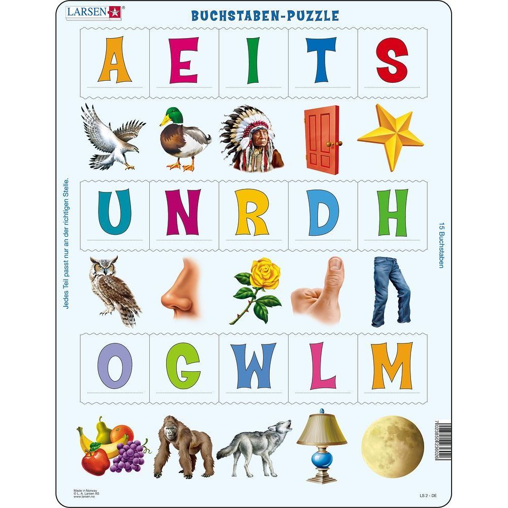 Puzzle Primele Cuvinte in Limba Germana, 15 piese Larsen LRLS2-DE B39016967